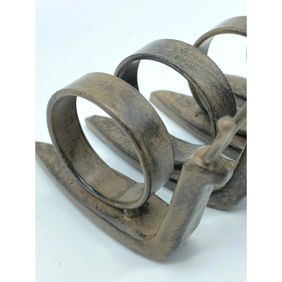 Set of Four Metal Cast Iron Snail Napkin Holders Farmhouse 2.5" H x 1.5" W Retro - Picture 2 of 11